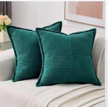 Kussensloop Decoratieve Huis Kussens Rood Retro Corduroy Zachte Pluche Kussensloop voor Bank Bank Kussenhoes 45x45 Kussen Knuffels 18Inch 45x45CM (1 Pcs)