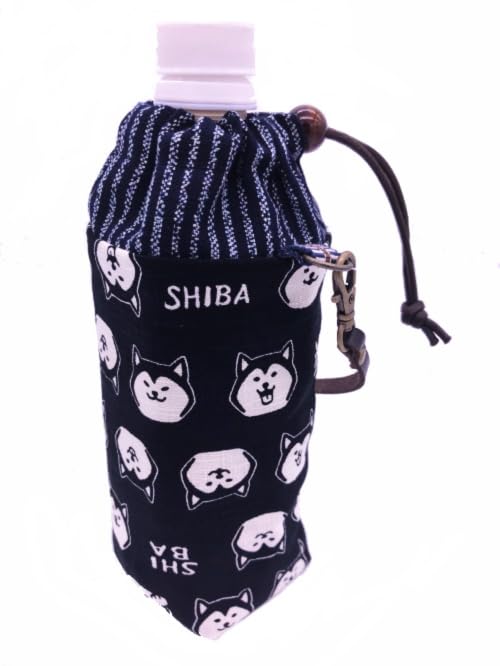 FUJITA Handmade Workshop 500ml PET Bottle Case with Shiba Inu Keeps Bottles Cold or Japanese Japanese PET Bottle PET Bottle Made in Japan Design, Hot,