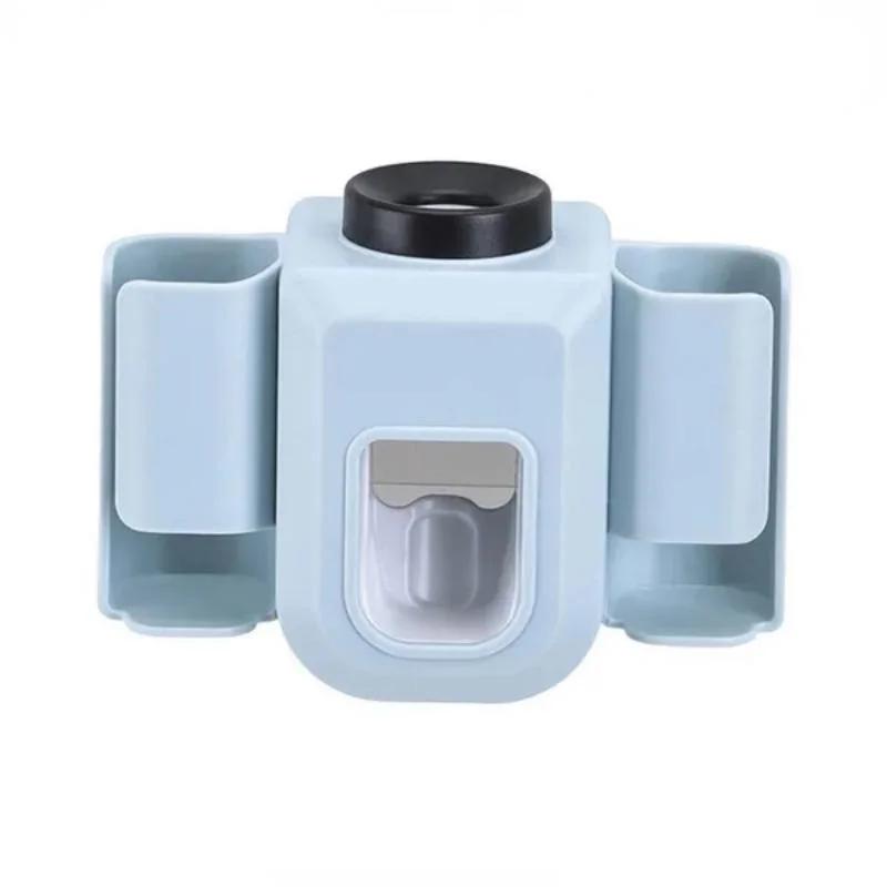 Toothbrush Holder Double Hole Wall Toothbrush Organizer Toothpaste Stand Toothpaste Squeezer Bathroom Accessories Baño Banheiro