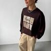 Women's Crew Neck Long Sleeve Sweatshirt Loose Fit Casual Style Photo Graphic Print Pullover Top