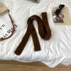 Winter  Solid Color Narrow Long Scarf Female Korean Version Knitted Woolen Scarves Women'S Imitation Cashmere Mohair Scarf