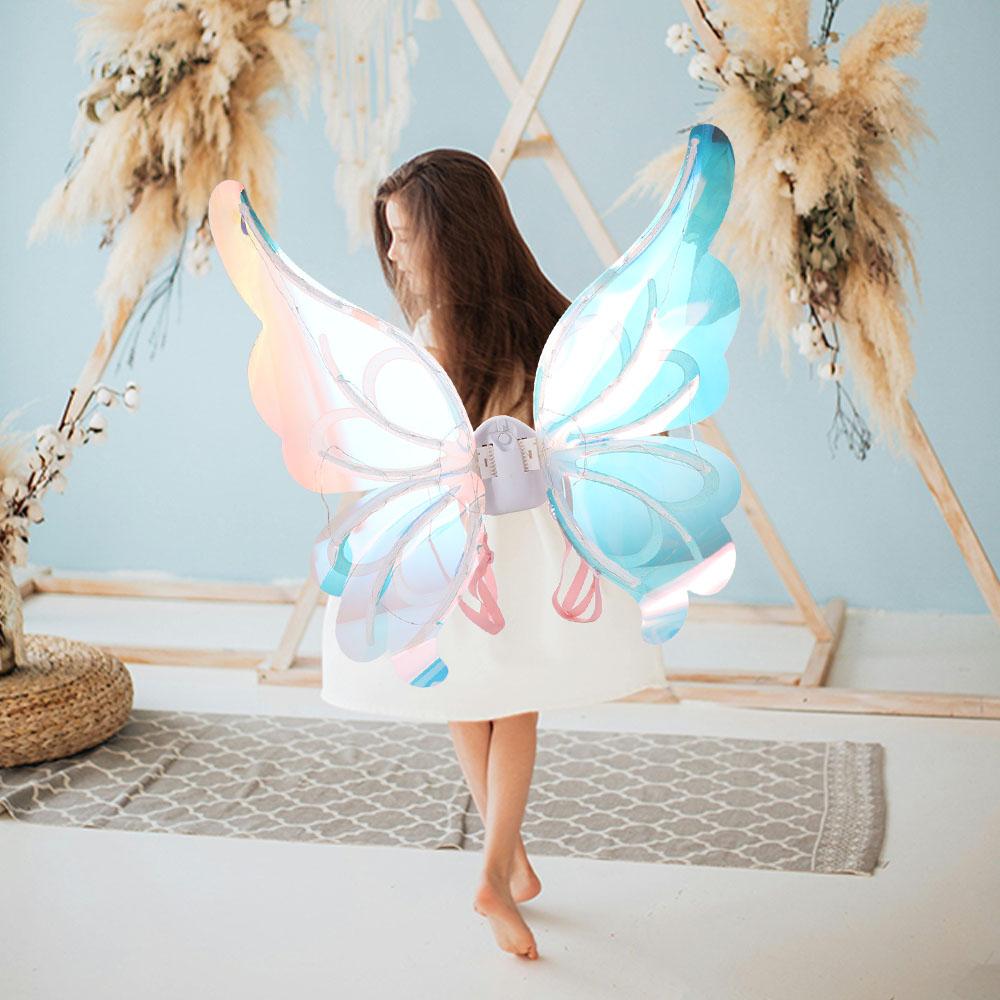 with Light Music LED Electric Butterfly Wings Creative Baby Girl Wing Toys  Party