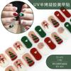 20 Pcs Halloween Christmas UV Semi Cured Gel Nail Stickers Self Adhesive Long Lasting Popular Nail Art Wraps
