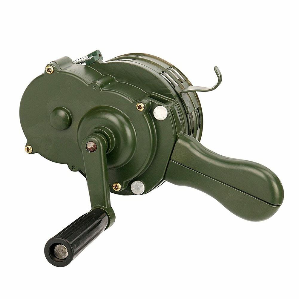 Hand Crank Siren Portable Manual Operated Metal Alarm 110dB Handheld Fire Alarm Air Raid Siren Horn for Home