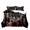 Elch Schwarzbär Bettbezug Queen Set, Wildtiere Hirsch Bettwäsche Set, Rustikales Schlafzimmer Dekor für Männer Freund Teenager Junge, 2 Kissenbezüge