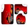 Halloween Shower Curtain Floor Mat Combination Four-Piece Set Bathroom Toilet Carpet Shower Room Foot Mat