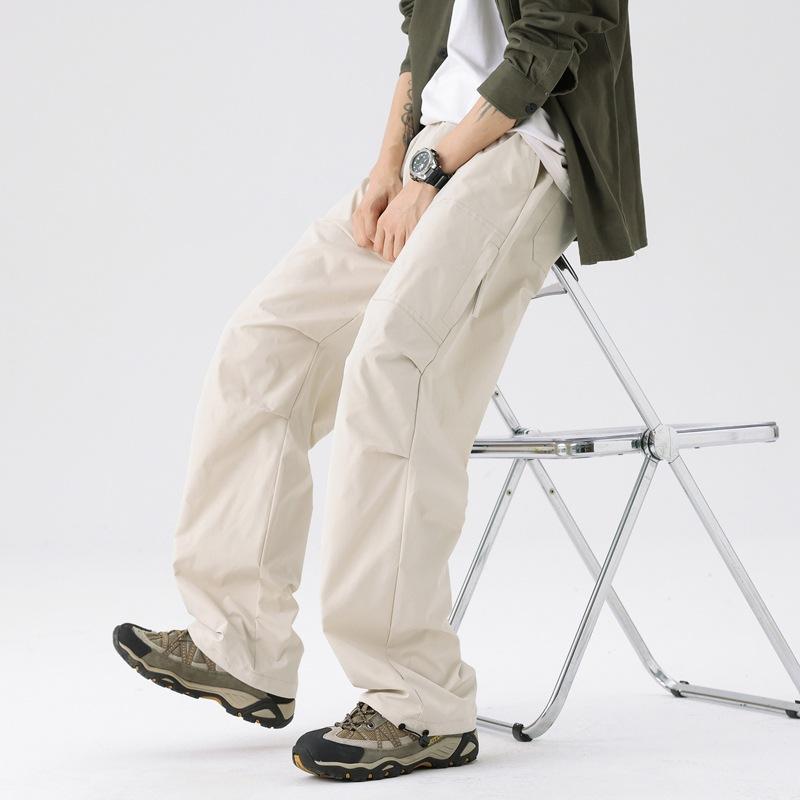 Army green paratrooper overalls men's spring and autumn waterproof and windproof loose casual mountaineering charging pants