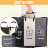 Deposit Bottle Collector Bins with 3 Compartments Recycling Bins Odor-Resistant Recycle Bin Indoor Bottle Hamper for Hom