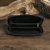 Retro Zipper Handbag Women's Small Bag Wallet Long Genuine Leather Fashionable Large-capacity Mobile Phone