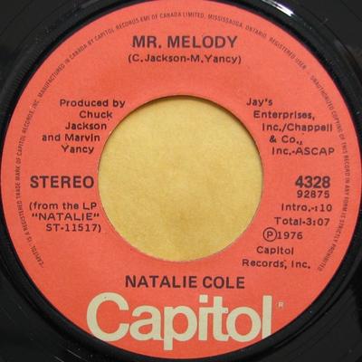 7inch Record NATALIE COLE - Mr. Melody 4328 Capitol Records 1976 Canada Soul/Funk Used