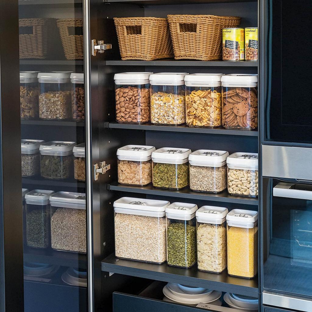 Felli Flip Tight Airtight Storage Container Set of Large 13cm 3 BPA Dishwasher Safe For Great as a Gift Set, 5, Type, Approx. Wide, Sizes 1L, 1.7L,