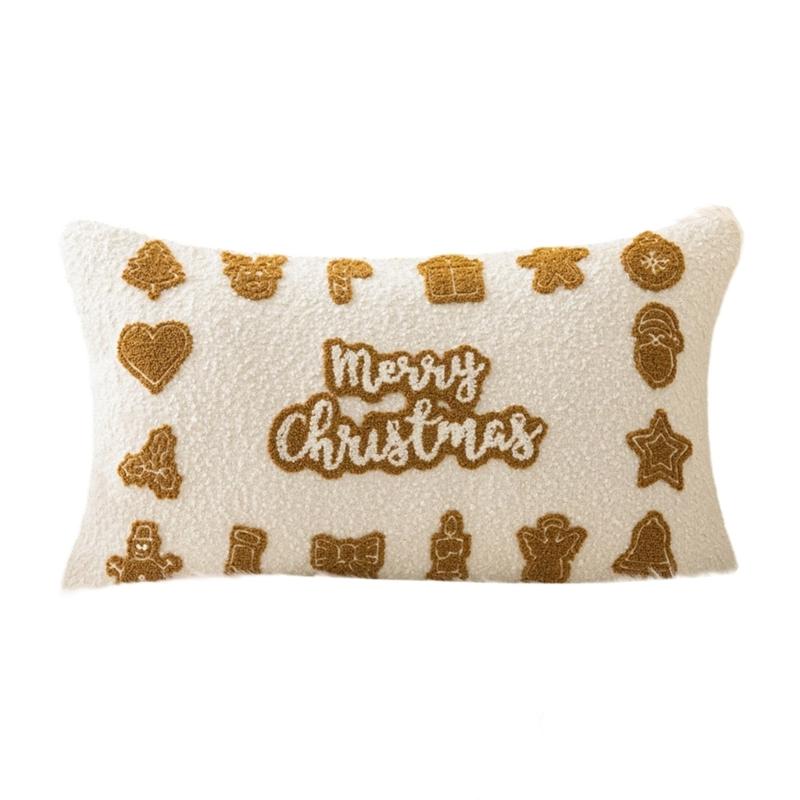 

Festival Holiday Pillow Case Christmas Decoration Polyester Materials Easy Caring Decorative Living Room Accent