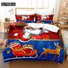 3D Christmas Quilt Cover Bedding Set Duvet Comforter Pillow Case Bed Linens Twin Queen King Double Full Single 3PCS 2PCS Bedroom