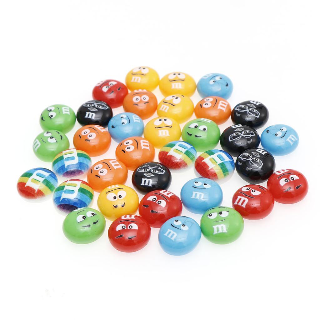 20Pcs/Pack Acrylic Beads Flat Round Shape Decoration Crafts Spacer Bead DIY Jewelry Making Bracelet Necklace Accessories
