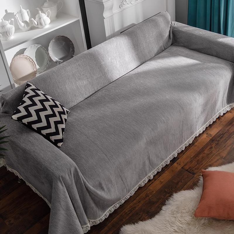 Tecido de Toalha para Sofá Chenille Nórdico Espesso Tecido de Sofá de Luxo Leve Universal para Todas as Estações Capa de Sofá Universal Almofada de Sofá Antiderrapante Universal