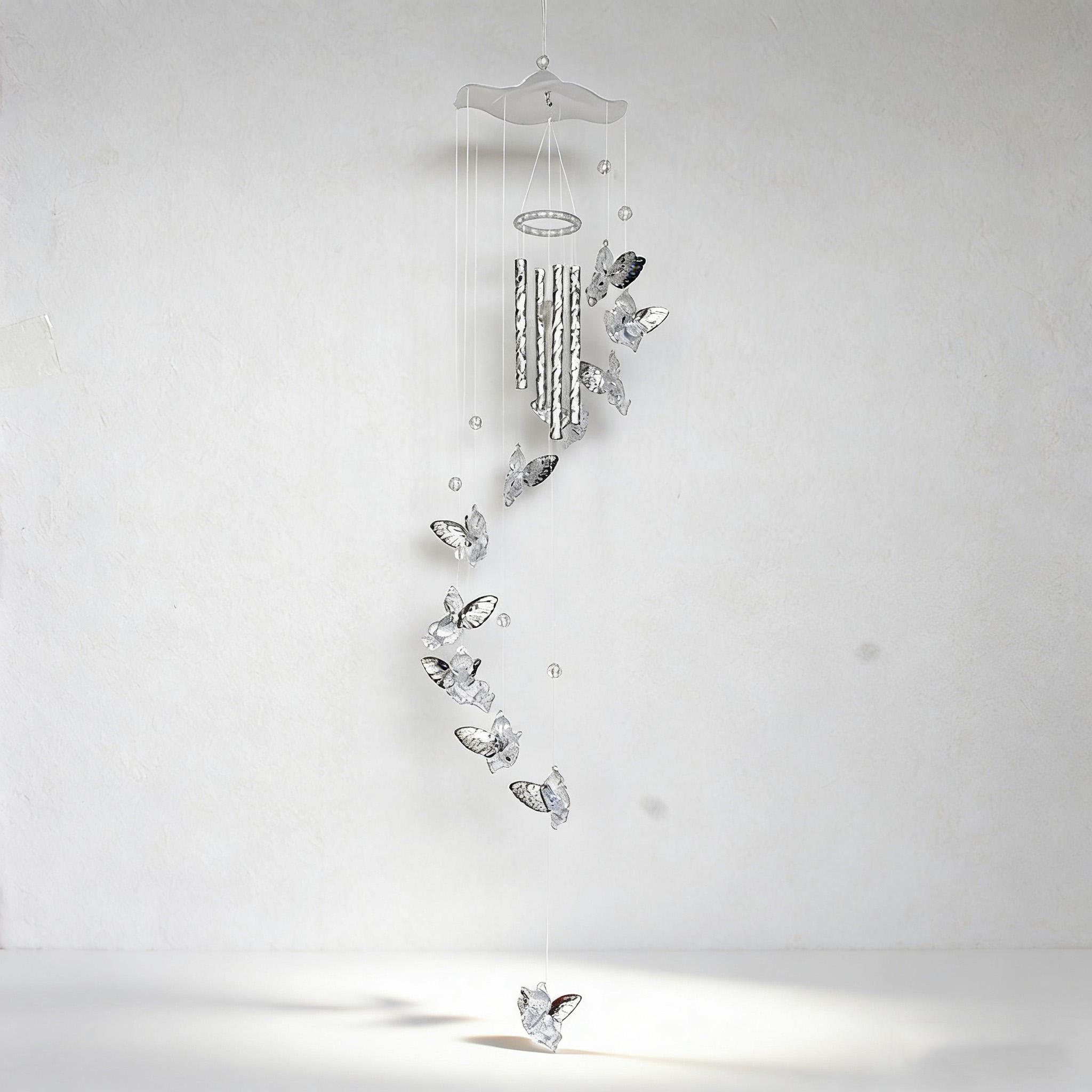 

Creative Angel Cupid Wind Chime Pendant Warm Home Decor Gift for Students Unique Decorative Ornament срібний