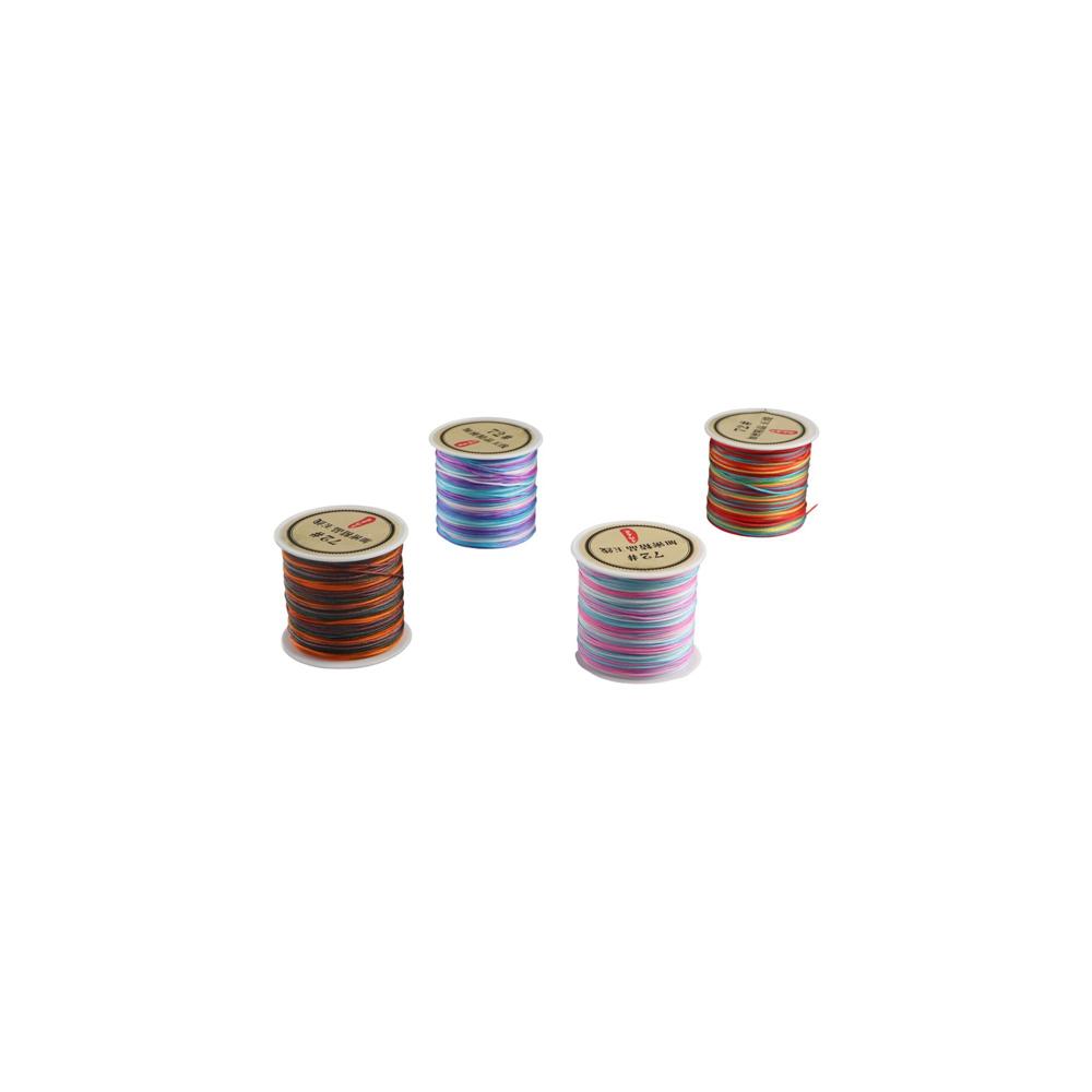 Beading Craft Rainbow Chinese Knot Polyester Bracelet Rope Thread Cord Braided String Macrame Cord