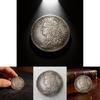 Antique Brass Coin Replica With Silver Plating For Vintage Collectors And Home Decor
