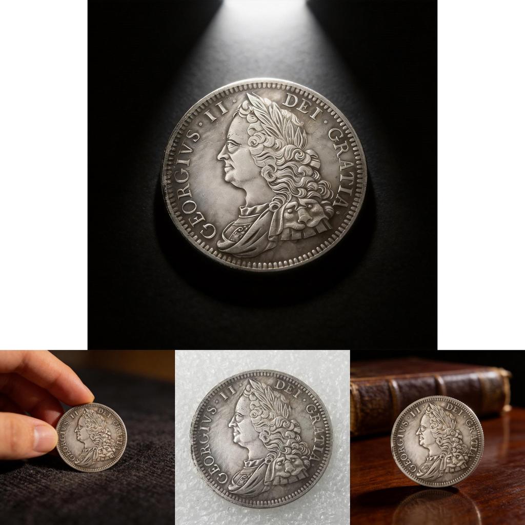 Antique Brass Coin Replica With Silver Plating For Vintage Collectors And Home Decor