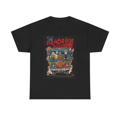 Camiseta Gráfica La Máquina del Terror Scooby Doo Divertida Unisex Camiseta de Algodón Pesado Unisex