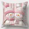 1 Stück Weihnachten Schneemann Kissenbezüge ,Geeignet für Weihnachts-Heimdekoration Kissenbezug, ohne Kissenkern.