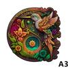 Adult Animal Wooden Puzzle Round Peacock and Bird Wooden Puzzle Children's Puzzle Toy Festival Gift Fox Shape Jigsaw Puzzles