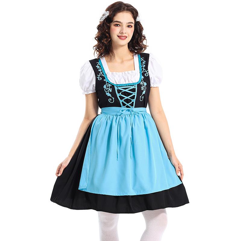 Festival Performance Carnival Costume Four Color Oktoberfest Outfit Parent Child Short Skirt Set