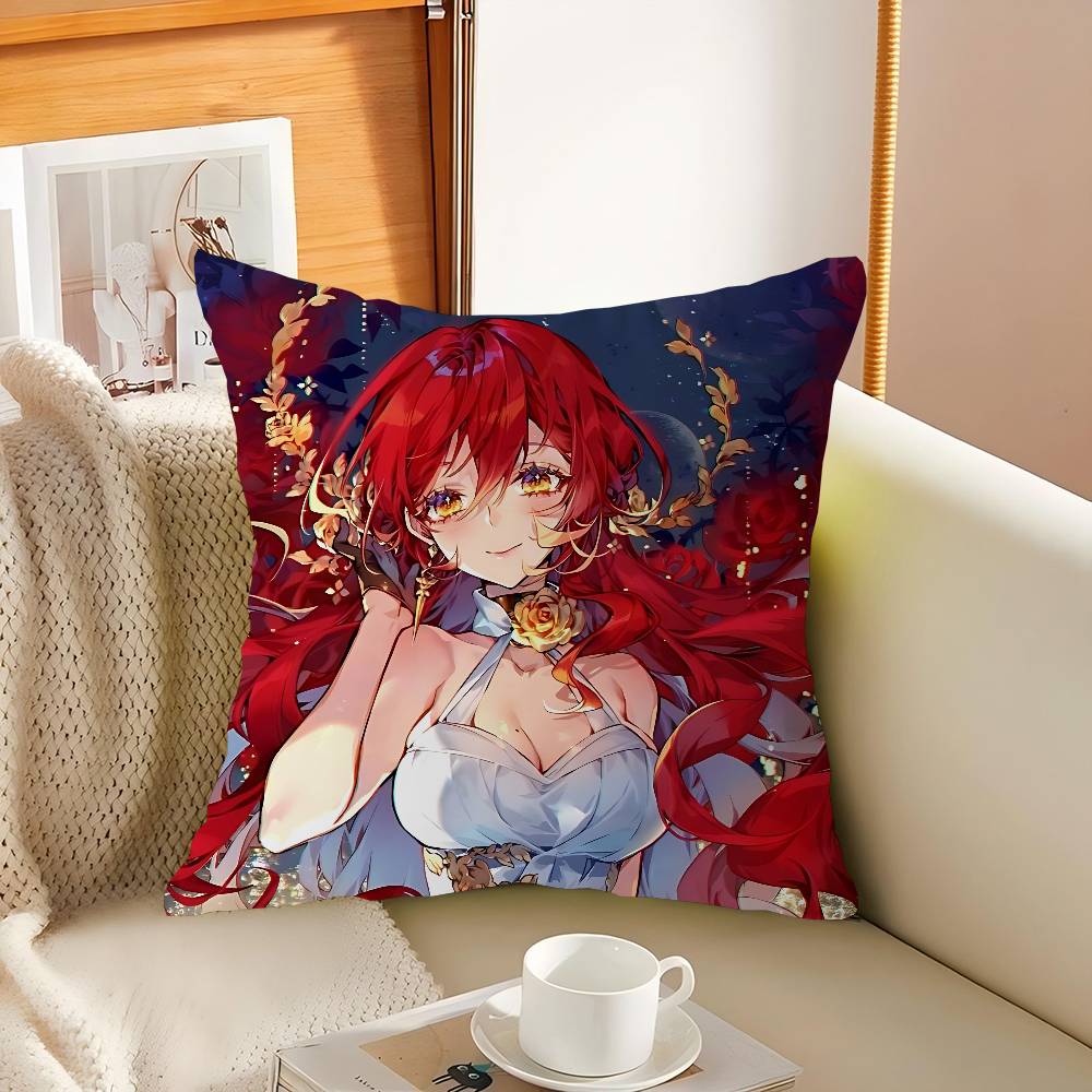 Honkai Impact 3rd Himeko Poszewka na poduszkę Wzór Poszewka na poduszkę Dekoracja Dekoracja świąteczna