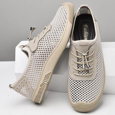 Atmungsaktive Herren-Sneaker Neue Sommer-Trainer Leichte Mesh-Flats Weiche Komfort-Herrensandalen Rutschfeste Outdoor-Freizeit-Sportschuhe