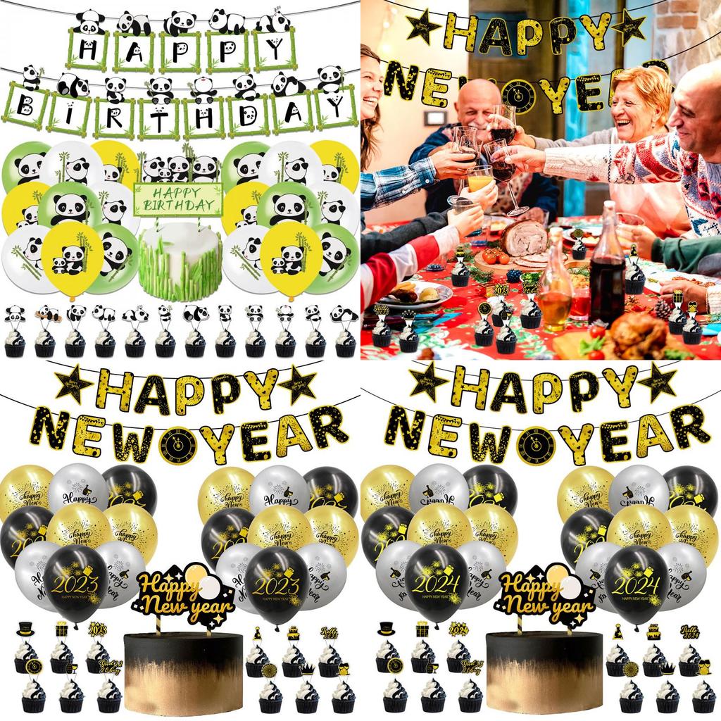 Assorted Theme Birthday Party Balloon Set Includes Flags Cake Toppers And Balloons European Style Decorations 12inch Size