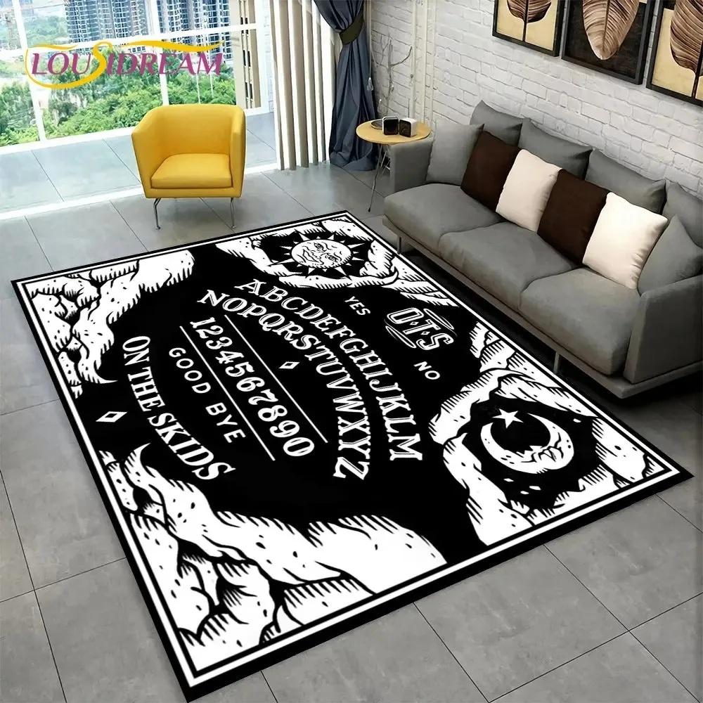 Ouija Tarot Witchcraft Gothic Mystical Carpet Living Room Bedroom Sofa Doormat Rug Non-slip Large Area Floor Mat Home Decoration