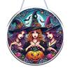 Halloween Theme 2D/Flat DIY Hanging Diamond Art Kits Diamond Painting Set Diamond Art Pendant Wall Decor for Home & Windows