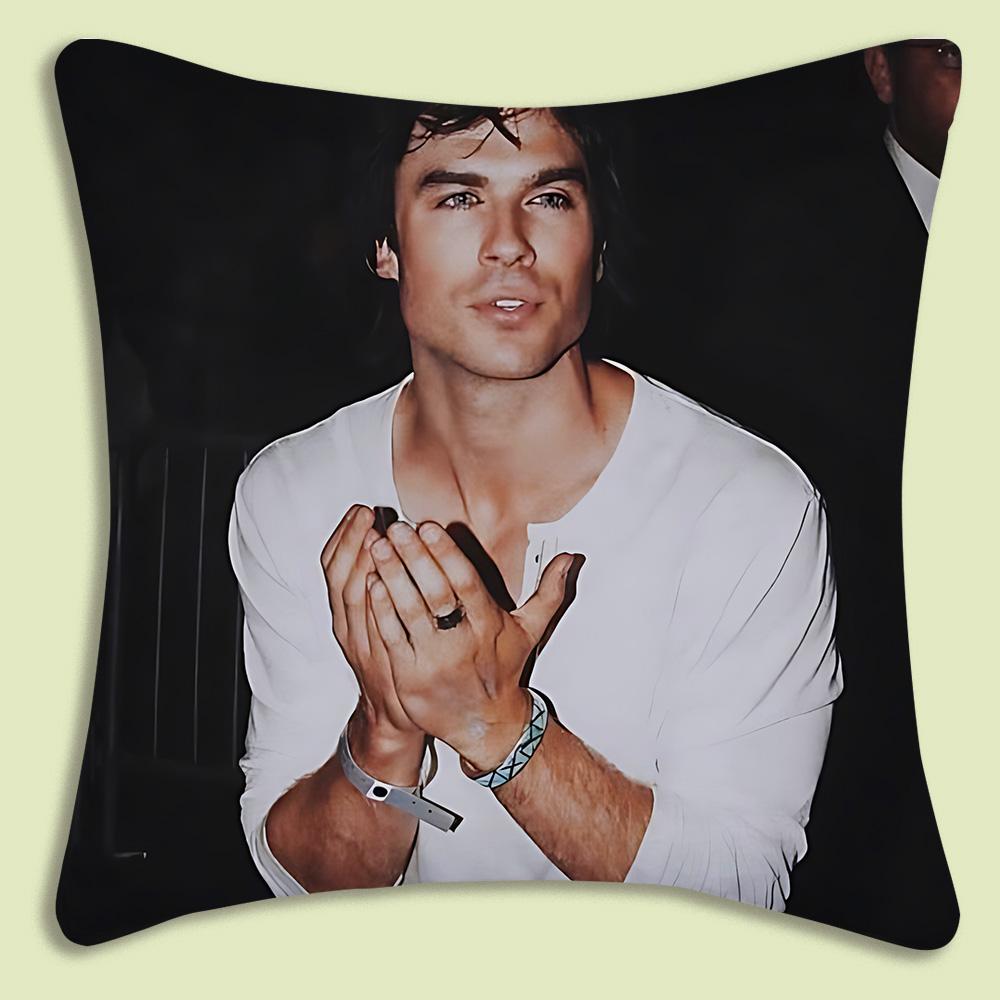 1pc Damon Salvatore Pillow Set Vampire Diaries Pillowcase Sofa Decoration Home Double Sided Printed Cute Cushion Cover