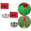 Stainless Steel Golf Green Hole Cup Flag Stick Durable for Putter Accessories