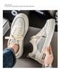Men's Summer Breathable Canvas Sneakers - Trendy Thick-Soled White Casual Skate Shoes