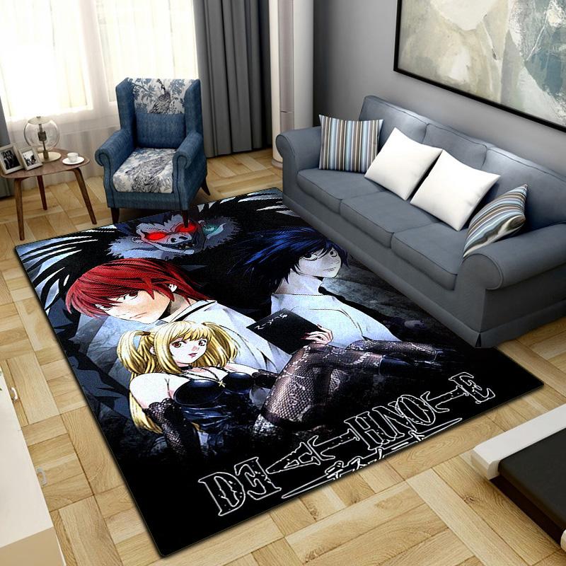 Death Note Anime Washable Non-Slip Rug Carpet Larget Floor Mat Bedroom Home Decor LXRa23