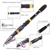 Telescopic Fishing Rod Carbon Fiber Pole with CNC Reel Seat Portable Retractable Fishing Poles
