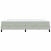 Box Spring Bed with Mattress Light Grey 200 x 200 cm Fabric