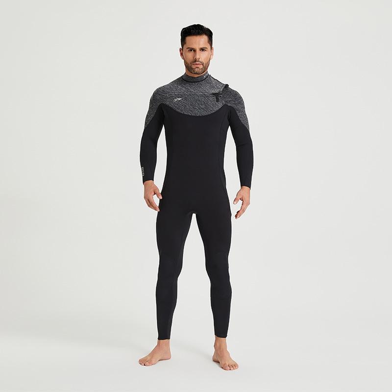 2/3mm+Men's And Women's Horizontal Zipper Long Sleeve Pants Adult Anti Cold Clothes Diving Clothes Snorkeling Clothes Surfing Clothes