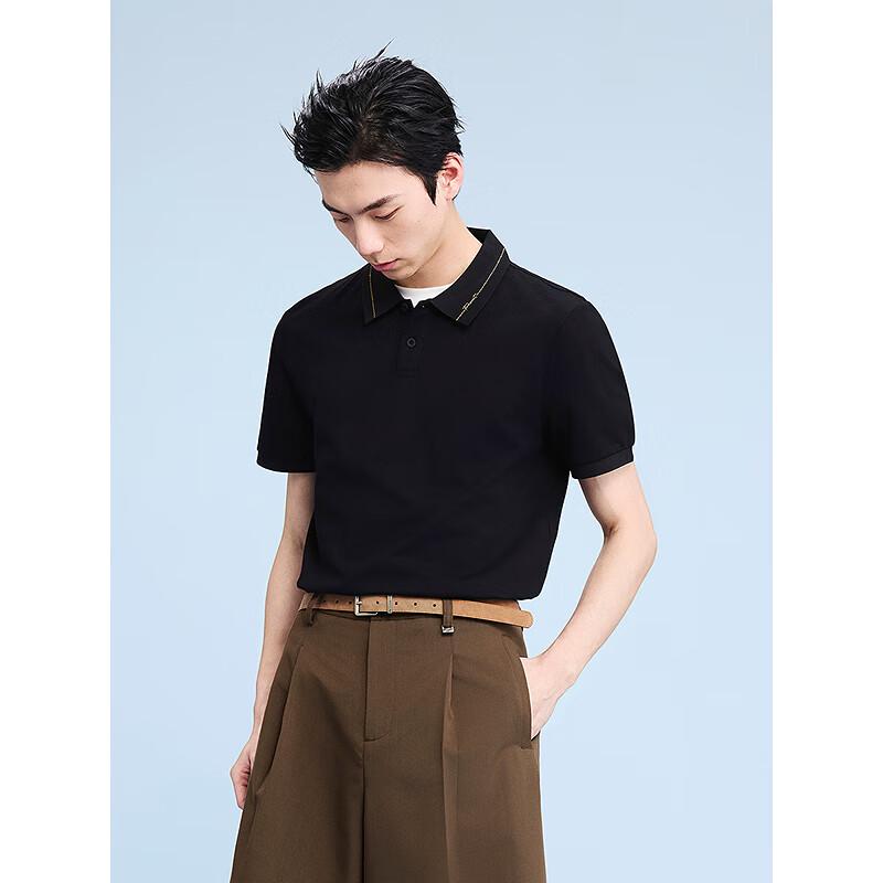 GXG Men's Letter Embroidered Polo Shirt