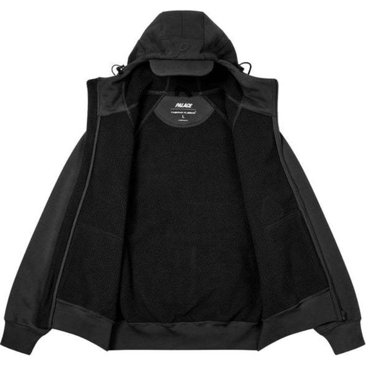 Palace Thermal Bonded Cap Hood Black Unisex Tops P27CS110