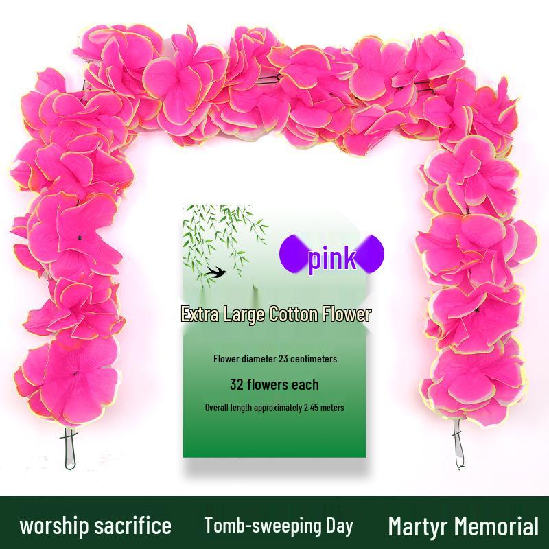 Artificial Chrysanthemum Vines for Cemetery and Memorial Decor - Silk and Plastic Hanging Floral Decoration