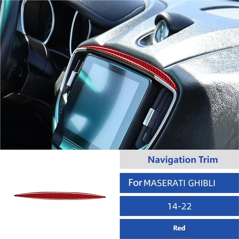 For Maserati Ghibli 2014-2022 Real Carbon Fiber Interior Kit Dashboard Console Gear Decoration Cover Trim Stickers