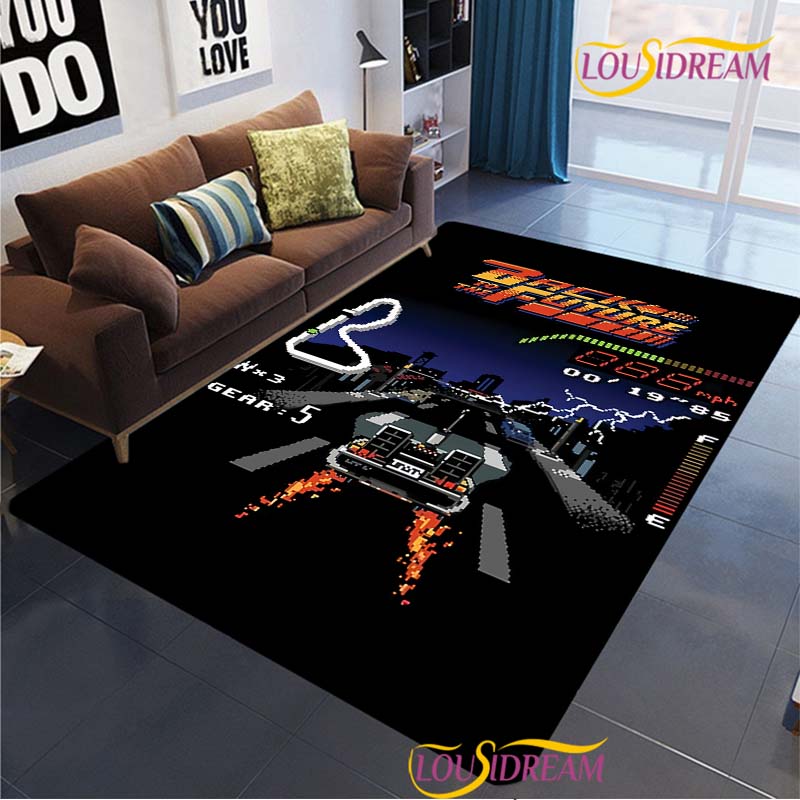 Back To The Future Carpet for Living Room Bedroom Rug Kitchen Kid Unslip Floor Mats Birthday gift photography props Alfombra Rug
