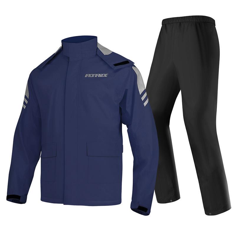 Machine Knight Waterproof Motorcycle Rain Suit: Thickened, Separate Raincoat & Pants for Heavy Rain Protection