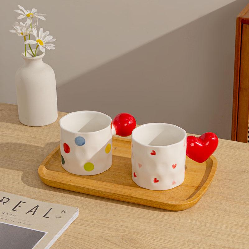 Nordic Heart Mug - Cute and Stylish Milk Coffee Cup for Home