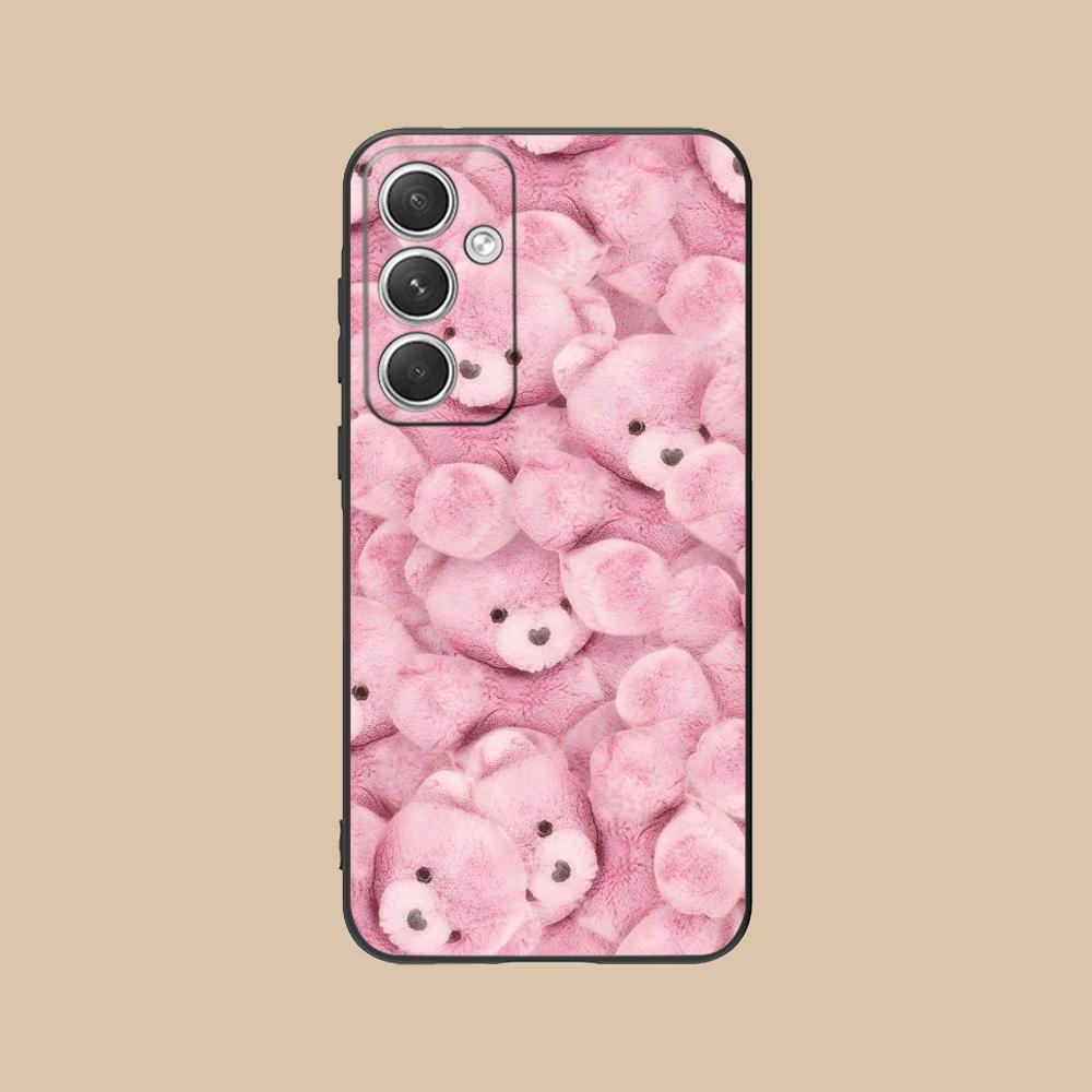 Kawaii Cute Bear Phone Case for Samsung Galaxy S25 S24 S23 S22 S21 S20 Note20 Plus FE Ultra Colour Printing Pretty Luxury