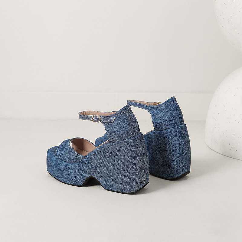 Krazing Pot Polyurethane Spring Autumn Size 43 Women Platform Super High Heels Women Round Toe Waterproof Pumps