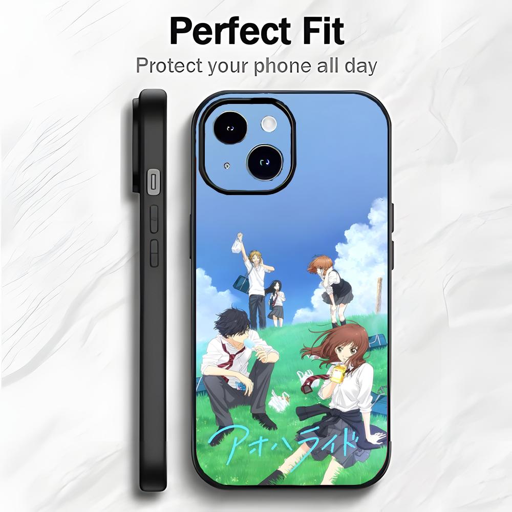 Warm Japanese Anime A-Ao Haru Ride Phone Case Phone Case Soft Packaging Lightweight For iPhone17 16 15 14 13ProMax