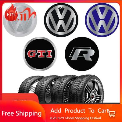 2025 Hete 4 Stuks 56/60/65mm Auto Wielnaafkap Stickers Naafkap Badge Voor Volkswagen VW R Line GTI Golf 5 7 Caddy Passat b6 Pol